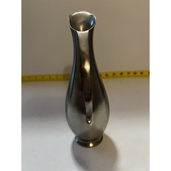 Vintage Royal Holland Pewter Daalderop Pitcher Vase Mid-Century Modern Style 8” - Picture 4 of 14
